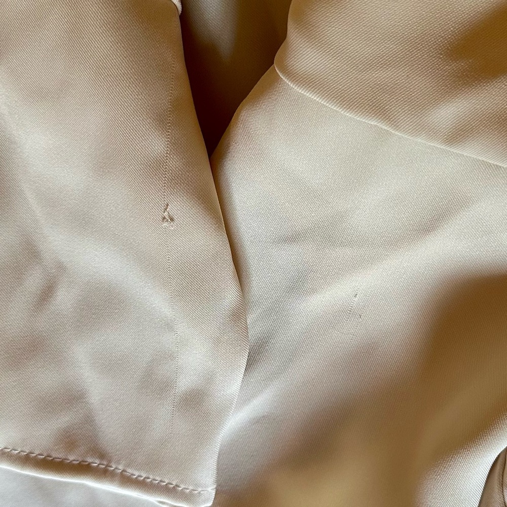 Suzy D Women’s Ivory Audrey Cowl Neck Collar Blouse Made in Italy M - Picture 5 of 8